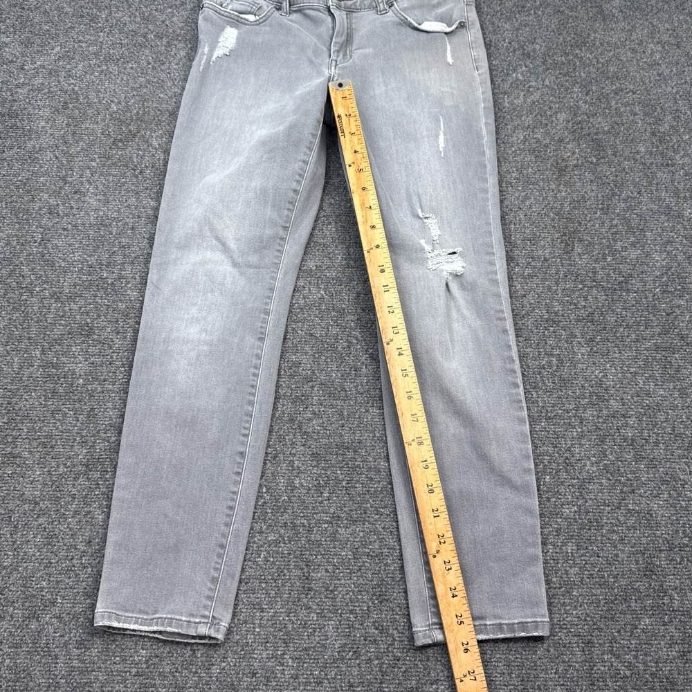 Banana Republic Skinny Fit Jeans Womens Sizeโ 28 / 6 Gray Distressed Stretch - Picture 10 of 16